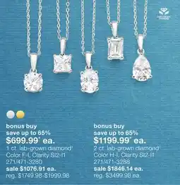 JC Penney 1 ct. lab-grown diamond‡ offer
