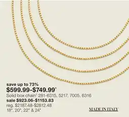 JC Penney Solid box chain♢ offer