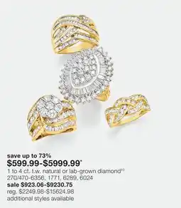 JC Penney 1 to 4 ct. t.w. natural or lab-grown diamond‡◊ offer