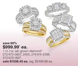JC Penney 1 ct. t.w. lab-grown diamond‡ offer