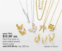 JC Penney Demi fine silver or gold-plated jewelry offer
