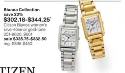 JC Penney Citizen Bianca women's silver-tone or gold-tone offer