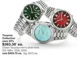 JC Penney Citizen Tsuyosa men's silver-tone offer