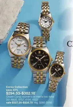 JC Penney Citizen Corso women's or men's two-tone offer