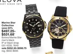 JC Penney Bulova Marine Star men's black IP or black strap offer