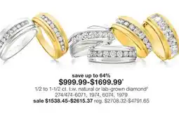 JC Penney 1/2 to 1-1/2 ct. t.w. natural or lab-grown diamond‡ offer