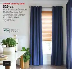JC Penney Max Blackout Campbell 100% Blackout 84 Grommet-Top Curtain offer