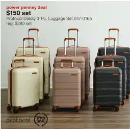 JC Penney Protocol Delray 3-Pc. Luggage Set offer