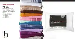 JC Penney Home Expressions Solid Or Striped Bath Towel Or Soft Support Pillow offer