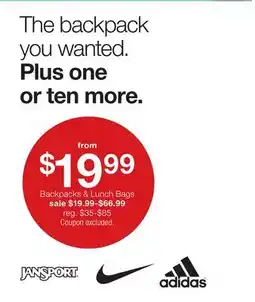 JC Penney Backpacks & Lunch Bags offer