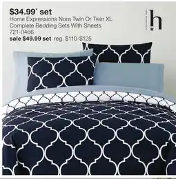 JC Penney Home Expressions Nora Twin Or Twin XL Complete Bedding Sets With Sheets offer