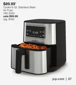 JC Penney Cooks 6-Qt. Stainless Steel Air Fryer offer