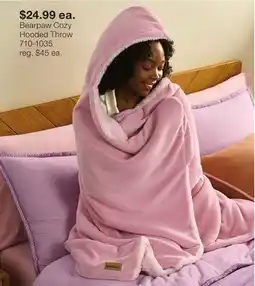 JC Penney Bearpaw Cozy Hooded Throw offer