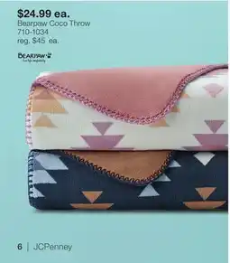 JC Penney Bearpaw Coco Throw offer