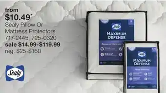JC Penney Sealy Pillow Or Mattress Protectors offer