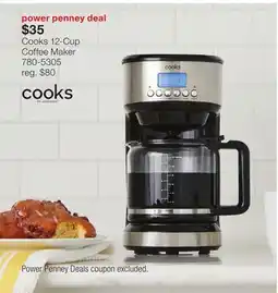 JC Penney Cooks 12-Cup Coffee Maker offer