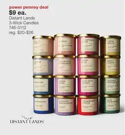 JC Penney Distant Lands 3-Wick Candles offer