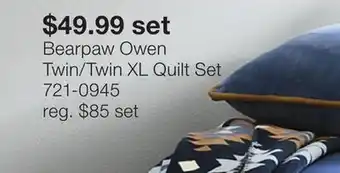 JC Penney Bearpaw Owen Twin/Twin XL Quilt Set offer