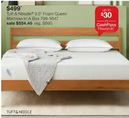 JC Penney Tuft & Needle 9.5 Foam Queen Mattress In A Box 799-5647 offer