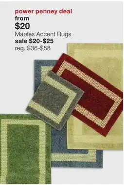 JC Penney Maples Accent Rugs offer