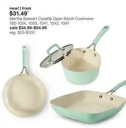 JC Penney Martha Stewart Cosette Open Stock Cookware offer