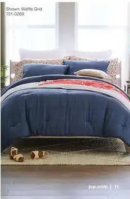 JC Penney Waffle Grid Comforter Set offer