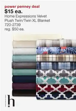 JC Penney Home Expressions Velvet Plush Twin/Twin XL Blanket offer