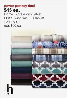 JC Penney Home Expressions Velvet Plush Twin/Twin XL Blanket offer