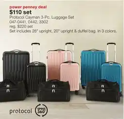 JC Penney Protocol Cayman 3-Pc. Luggage Set offer