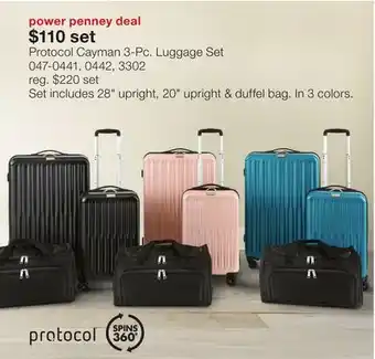 JC Penney Protocol Cayman 3-Pc. Luggage Set offer