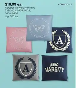JC Penney Aeropostale Varsity Pillows offer