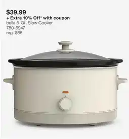 JC Penney bella 6-Qt. Slow Cooker offer