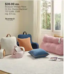 JC Penney Bearpaw Wedge Pillow Or Erin Sherpa Backrest offer