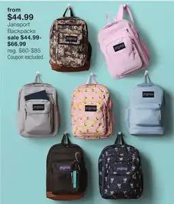 JC Penney Jansport Backpacks offer