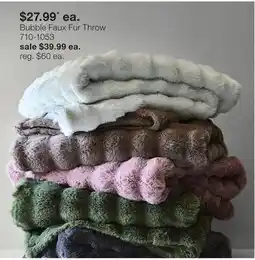 JC Penney Bubble Faux Fur Throw offer