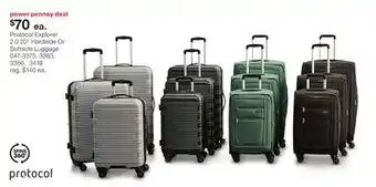 JC Penney Protocol Explorer 2.0 20 Hardside Or Softside Luggage offer