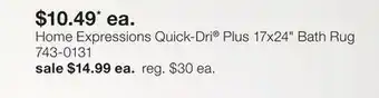 JC Penney Home Expressions Quick-Dri Plus 17x24 Bath Rug offer