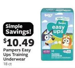 Fareway Pampers easy ups training underwear offer