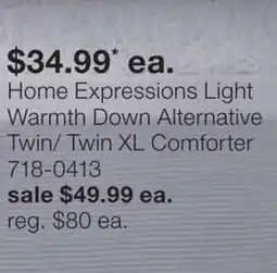 JC Penney Home Expressions Light Warmth Down Alternative Twin/ Twin XL Comforter offer