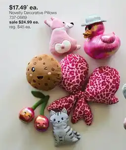 JC Penney Novelty Decorative Pillows offer