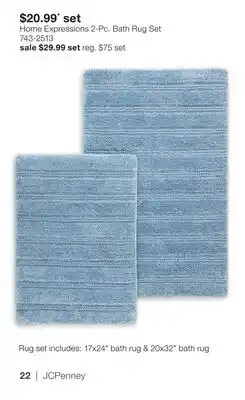 JC Penney Home Expressions 2-Pc. Bath Rug Set offer
