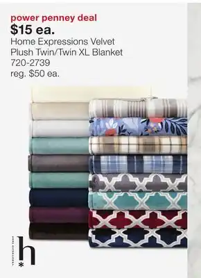 JC Penney Home Expressions Velvet Plush Twin/Twin XL Blanket offer