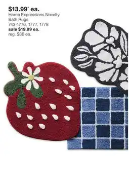 JC Penney Home Expressions Novelty Bath Rugs offer