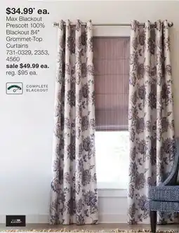 JC Penney Max Blackout Prescott 100% Blackout 84 Grommet-Top Curtains offer