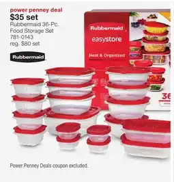 JC Penney Rubbermaid 36-Pc. Food Storage Set offer