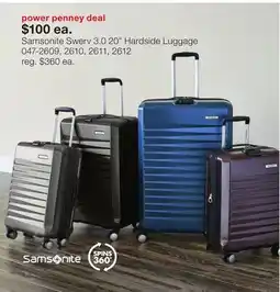 JC Penney Samsonite Swerv 3.0 20 Hardside Luggage offer