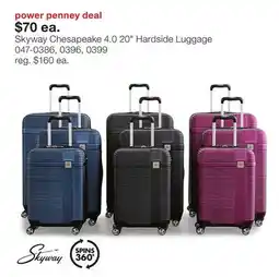 JC Penney Skyway Chesapeake 4.0 20 Hardside Luggage offer