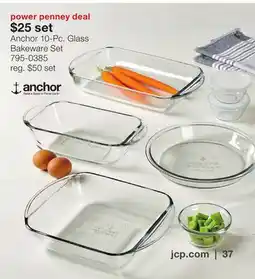 JC Penney Anchor 10-Pc. Glass Bakeware Set offer