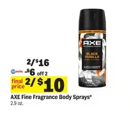 Meijer AXE Fine Fragrance Body Sprays offer