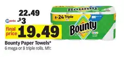 Meijer Bounty Paper Towels offer